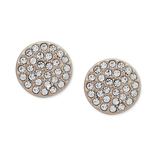 Dkny Pave Disc Stud Earrings