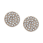 Dkny Pave Disc Stud Earrings