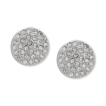 Dkny Pave Disc Stud Earrings