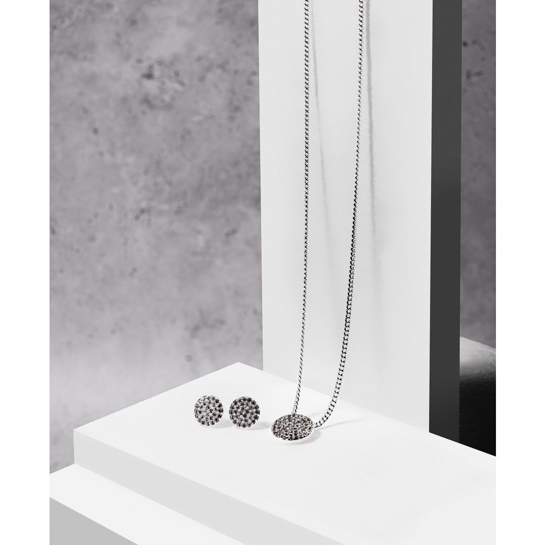 Dkny Pave Disc Stud Earrings