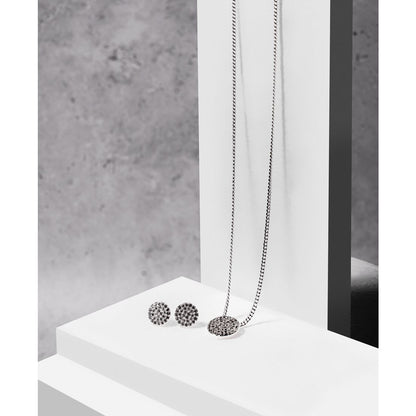 Dkny Pave Disc Stud Earrings