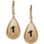 Dkny Gold-Tone Pave & Puffy Tear-Shape Drop Earrings