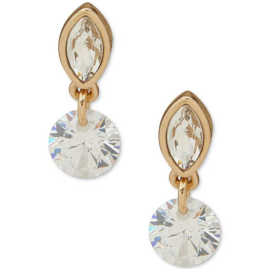 Dkny Marquise Stone Crystal Drop Stud Earrings