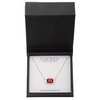 Lauren Ralph Lauren Glass Stone Pendant Necklace