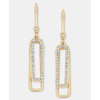 Dkny Pave Shaky Link Drop Earrings