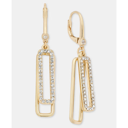 Dkny Pave Shaky Link Drop Earrings