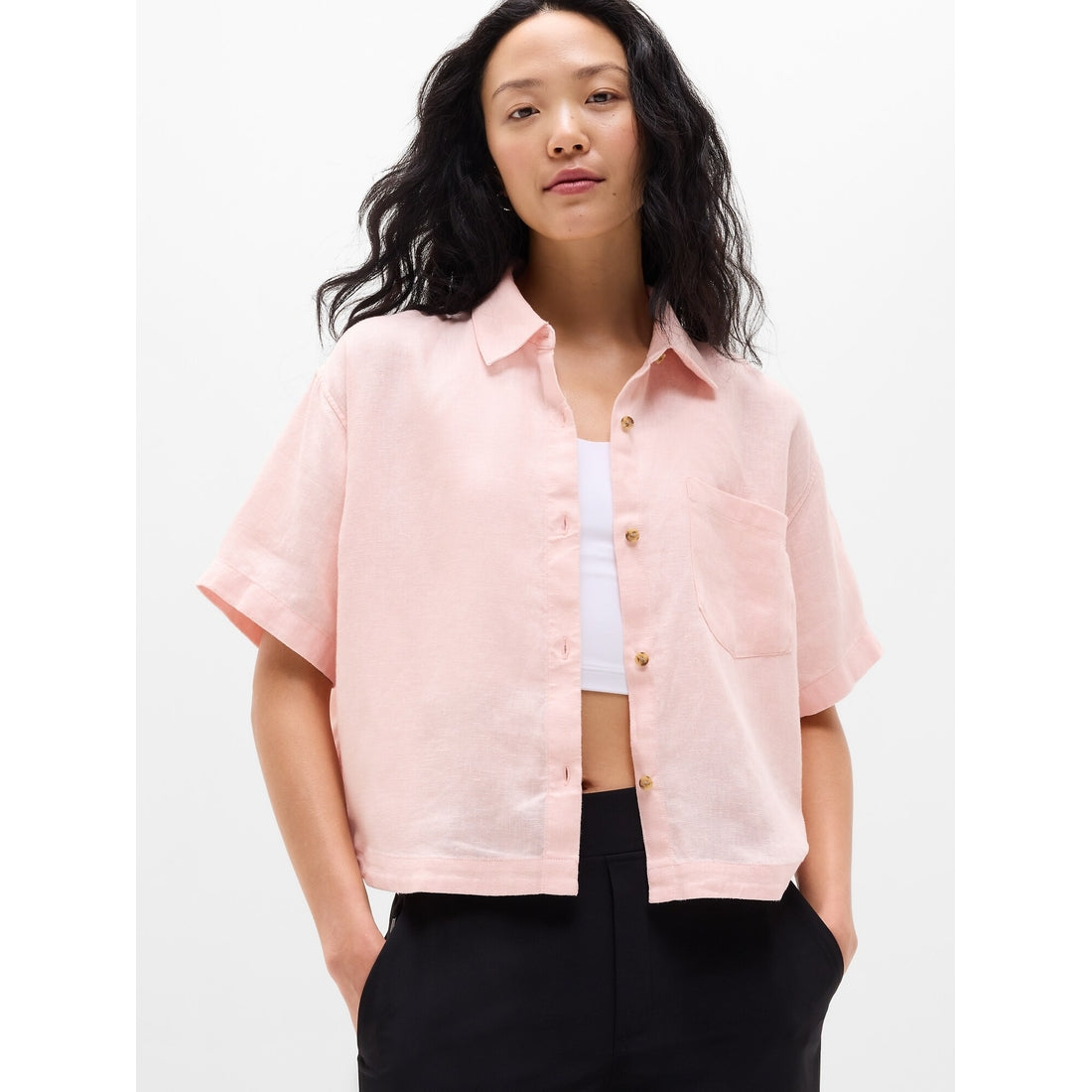 Women's Retreat Linen Short Sleeve Shirt