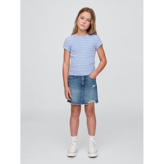 Girls' High Rise Denim Skirt
