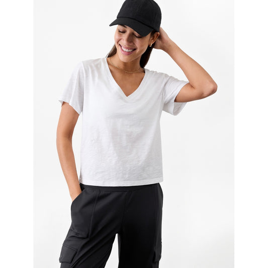 Women's Essential Slub V-Neck Tee
