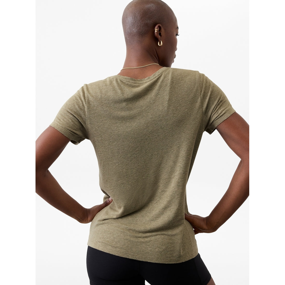 Women's Getaway Linen Blend V-Neck Tee