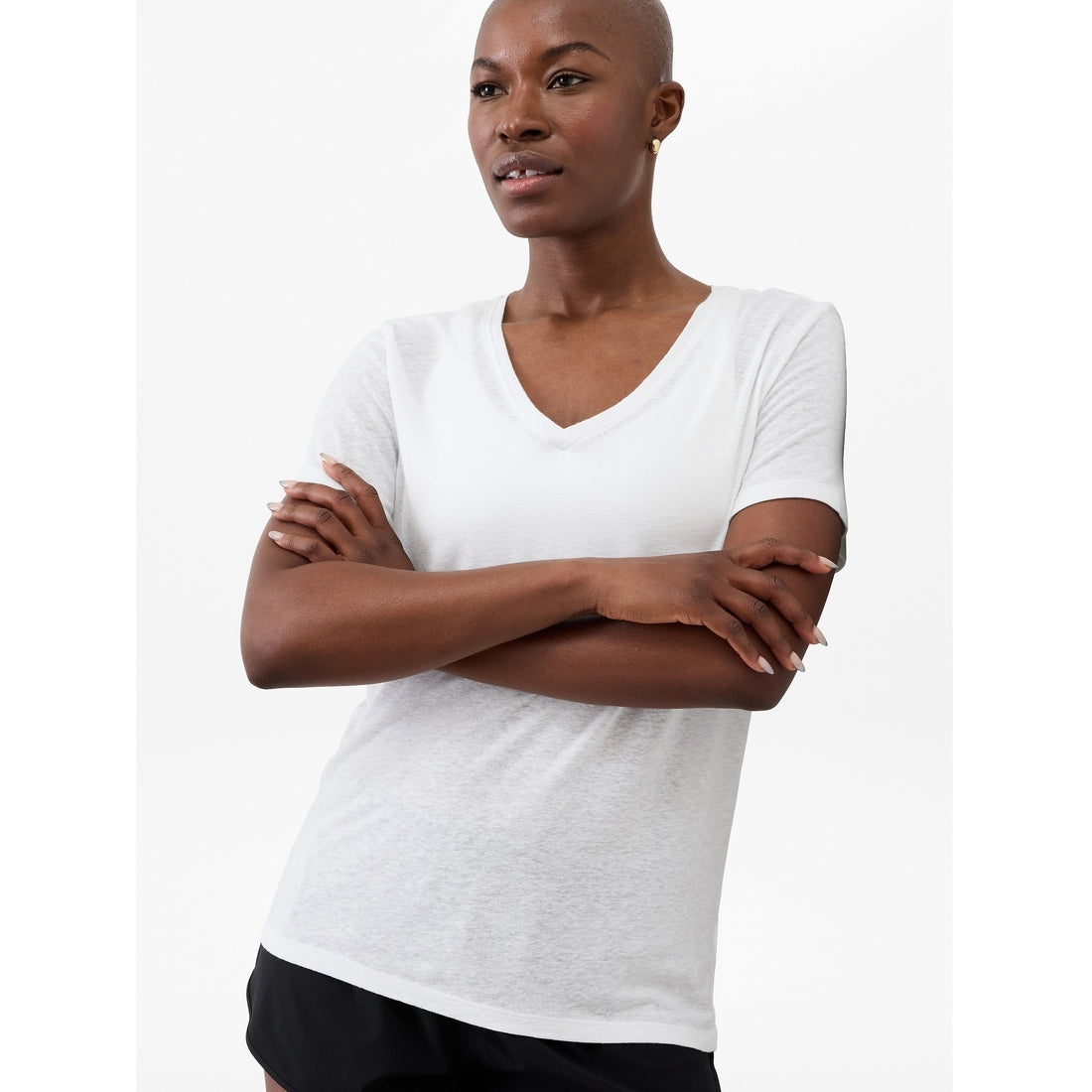 Women's Getaway Linen Blend V-Neck Tee