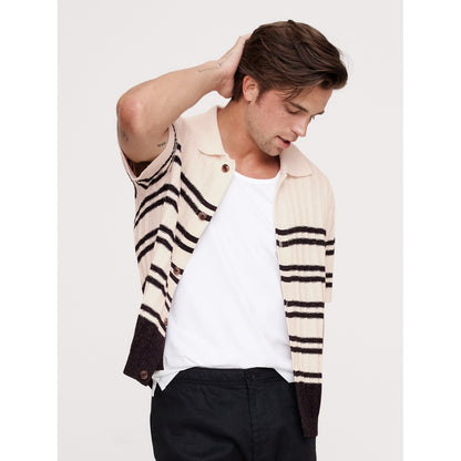 Men's Cotton-Linen Resort Sweater Polo Shirt