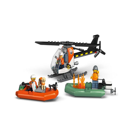 Lego City Coast Guard Rescue Boat Helicopter Building Set 60504, 742 Pieces