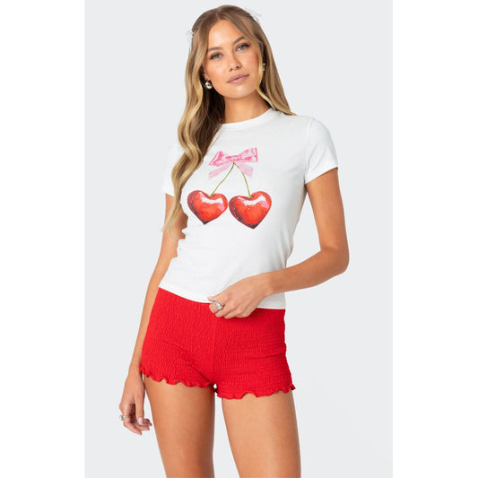 Edikted Women's Cherry Heart T-Shirt
