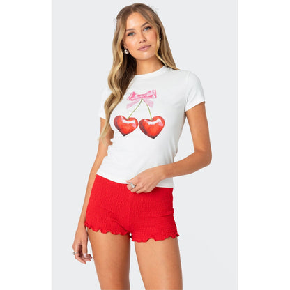 Edikted Women's Cherry Heart T-Shirt