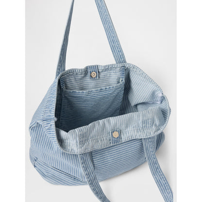 Women's Denim Stripe Tote Bag