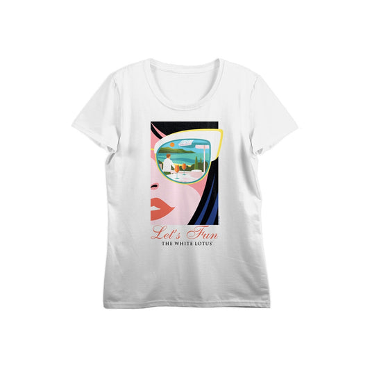 Women's White Lotus Half Face T-Shirt