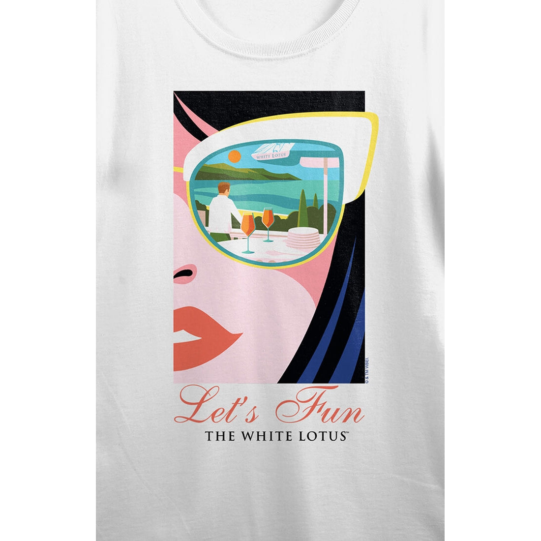 Women's White Lotus Half Face T-Shirt