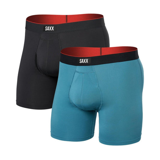 Saxx Men's Multi-Sport 2-Pack Solid Mesh Boxer Briefs