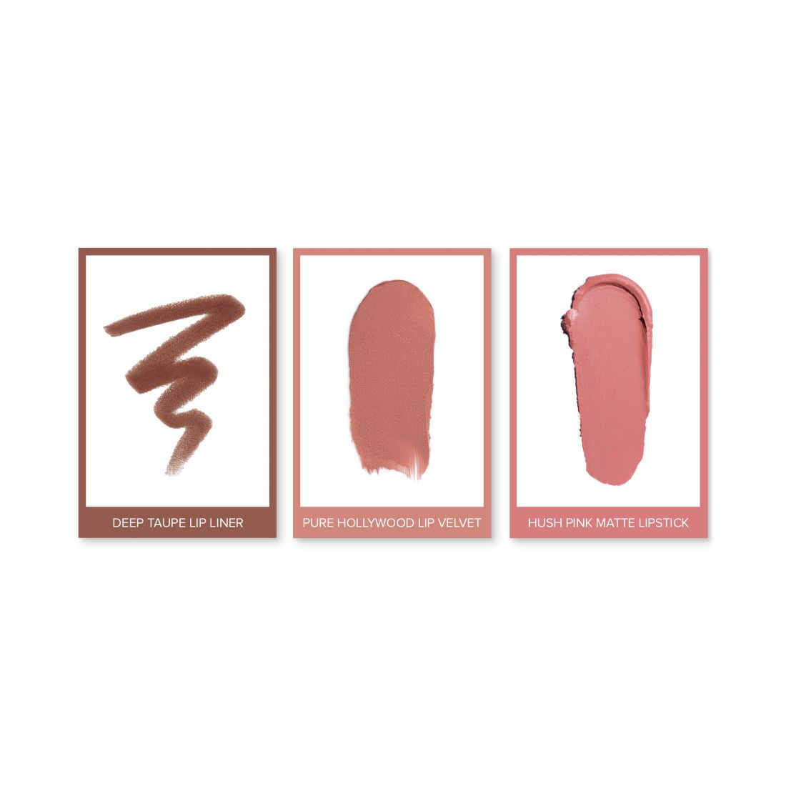 Anastasia Beverly Hills 3-Pc. Pucker Up Lip Set - Lipstick Hush Pink / Lip Velvet Hollywoo