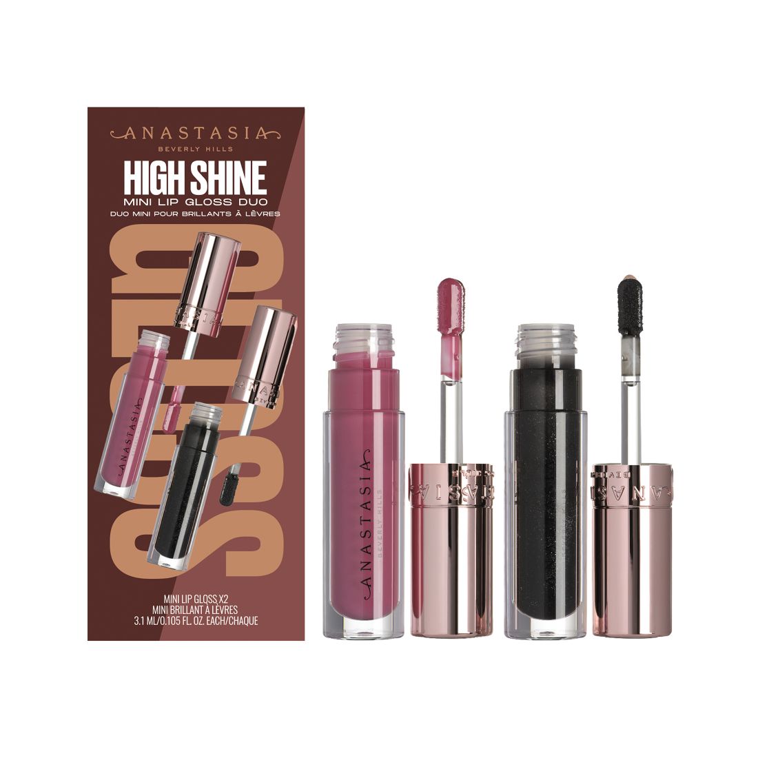 Anastasia Beverly Hills 2-Pc. High-Shine Mini Lip Gloss - Aura + Molten