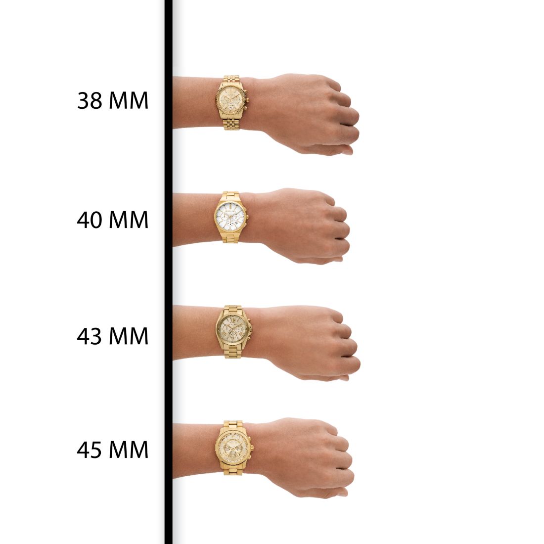 Michael Kors Men's Chronograph Lexington Gold-Tone Stainless Steel Bracelet Watch 45mm MK8281