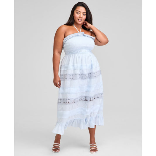 And Now This Trendy Plus Size Cotton Lace Maxi Dress, Exclusively at Macy's