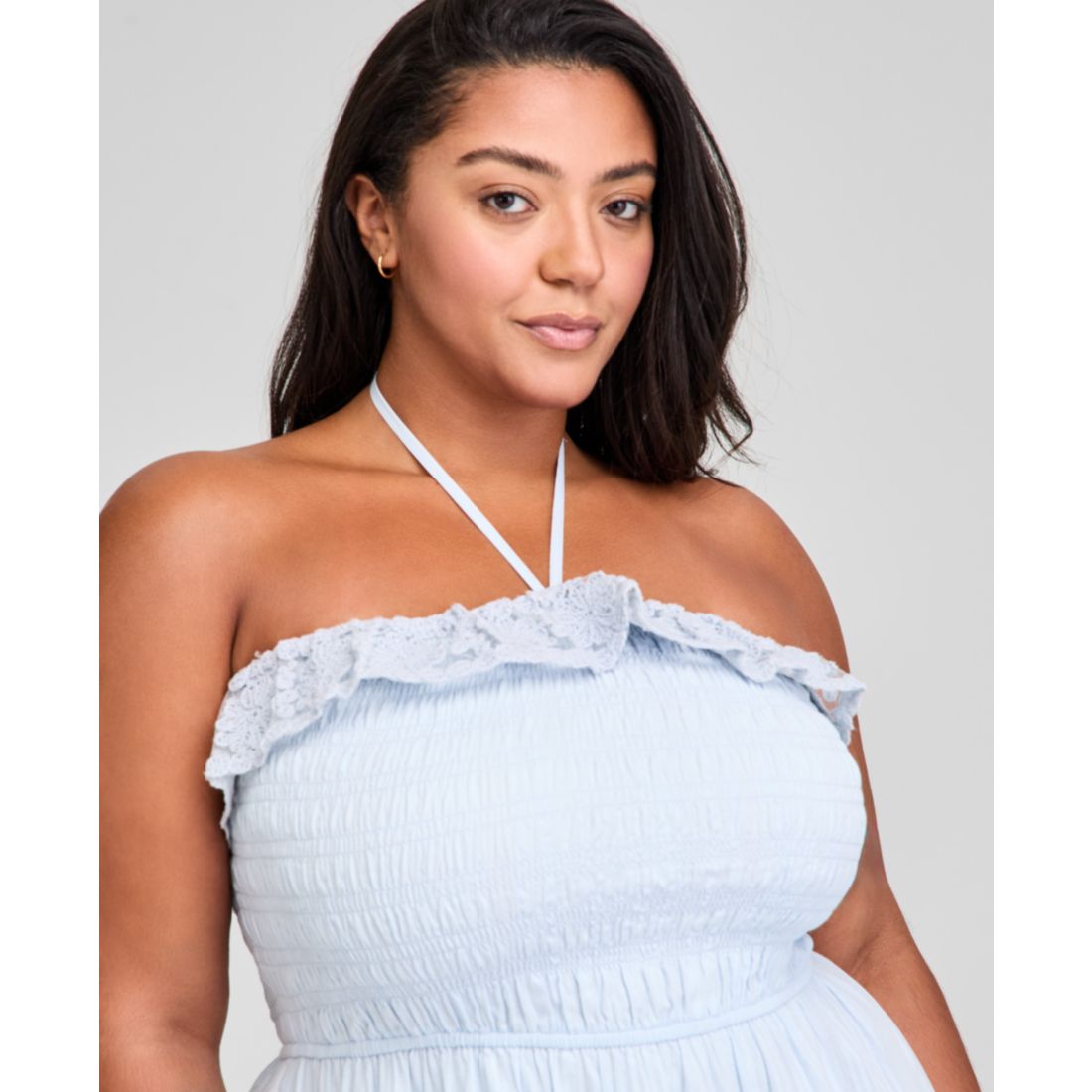 And Now This Trendy Plus Size Cotton Lace Maxi Dress, Exclusively at Macy's