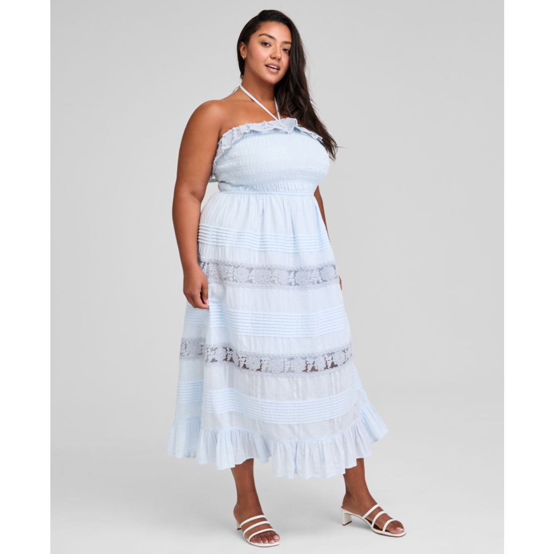 And Now This Trendy Plus Size Cotton Lace Maxi Dress, Exclusively at Macy's