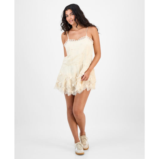 And Now This Women's Square-Neck Lace-Tiered Mini Dress, Macy's Exclusive