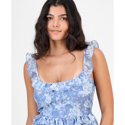 And Now This Women's Ruffle-Trim Bubble-Hem Mini Dress, Macy's Exclusive