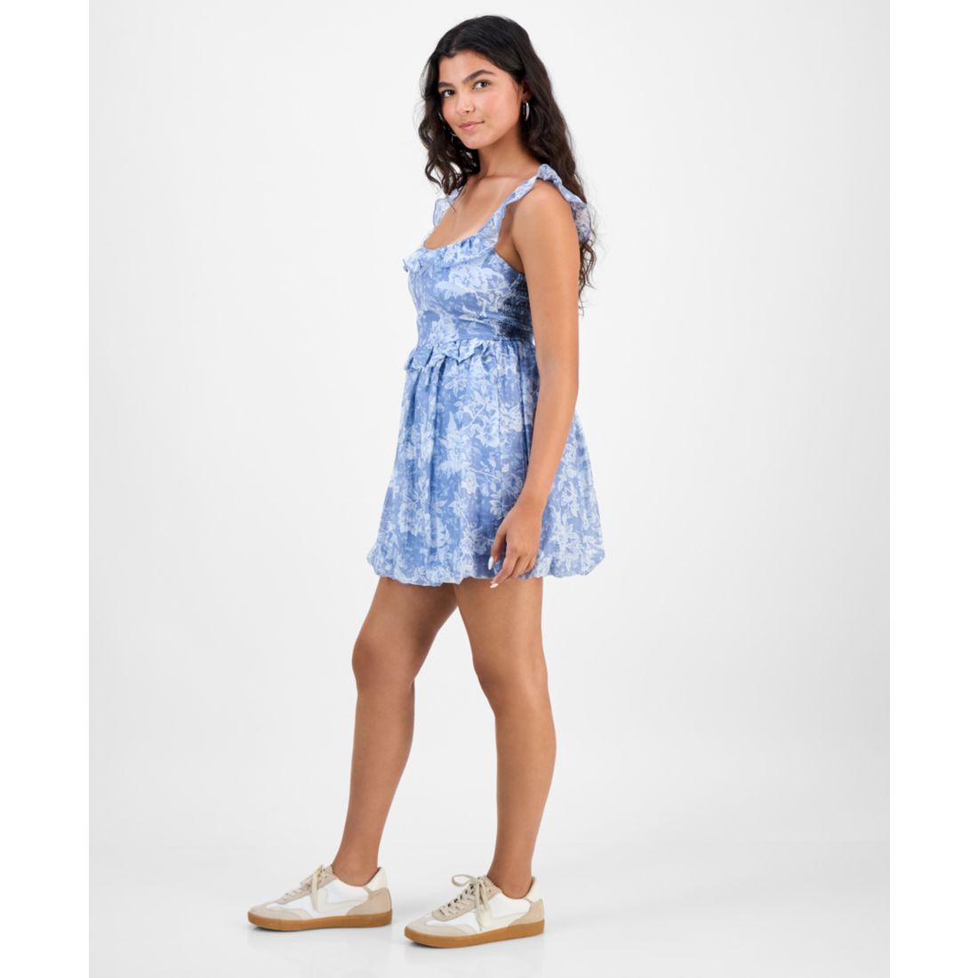 And Now This Women's Ruffle-Trim Bubble-Hem Mini Dress, Macy's Exclusive