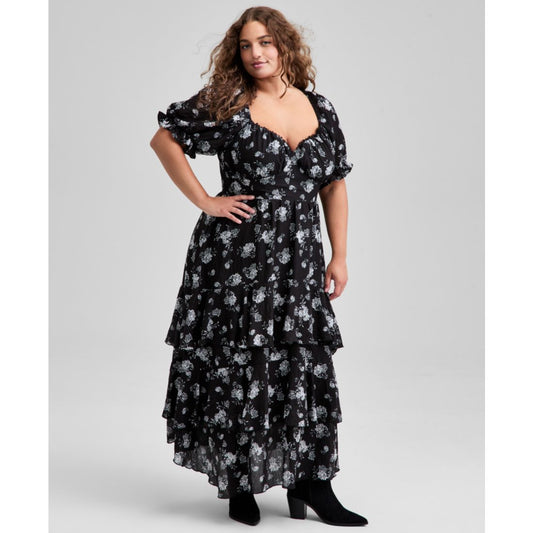 And Now This Trendy Plus Size Puff Sleeve Dress, Macy's Exclusive