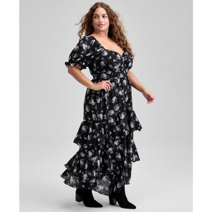 And Now This Trendy Plus Size Puff Sleeve Dress, Macy's Exclusive