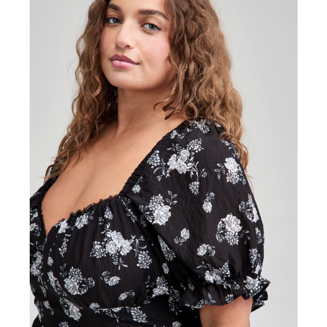 And Now This Trendy Plus Size Puff Sleeve Dress, Macy's Exclusive