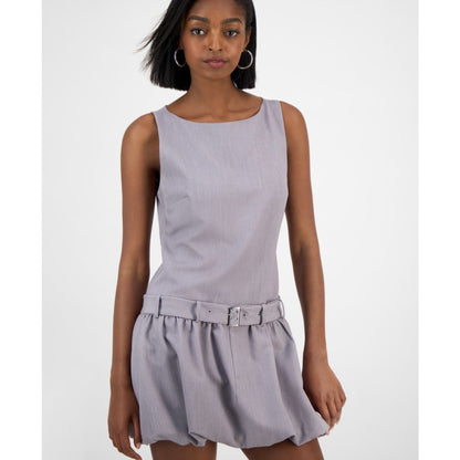Bar Iii Women's Belted Bubble-Hem Minidress, Macy's Exclusive