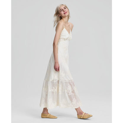 And Now This Women's Embroidered Ruffle-Tiered Maxi Dress, Macy's Exclusive