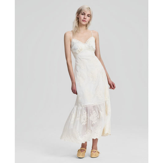 And Now This Women's Embroidered Ruffle-Tiered Maxi Dress, Macy's Exclusive