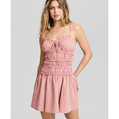 And Now This Women's Striped Ruffle-Trim Mini Dress, Macy's Exclusive