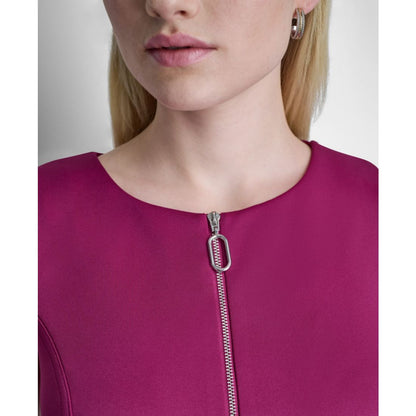Dkny Women's Sleeveless Zip-Front Crewneck Dress