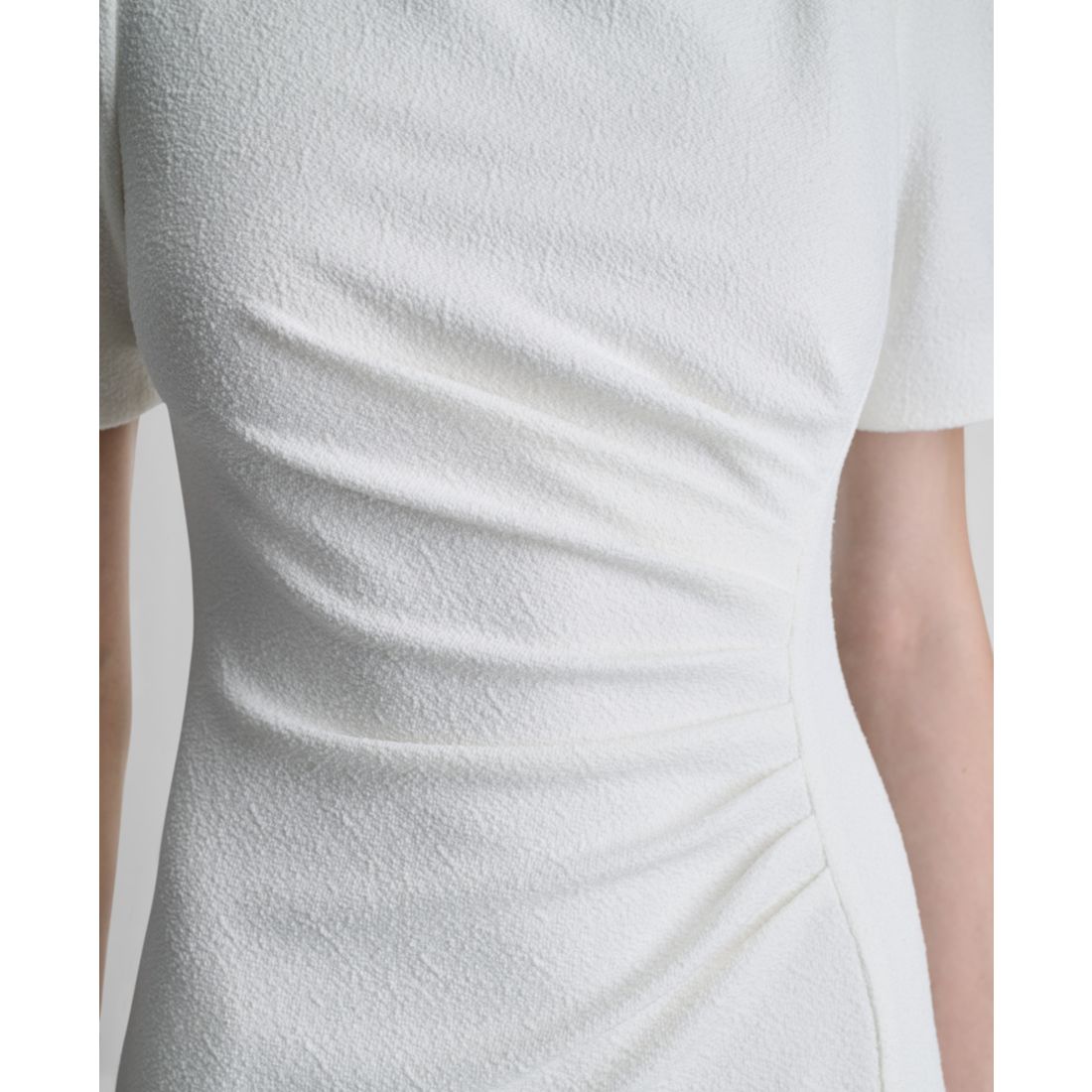 Dkny Women's Ruched Crewneck Short-Sleeve Dress