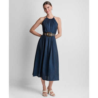 Dkny Women's Sleeveless Halter Midi Dress