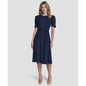 Dkny Women's Short-Sleeve Crewneck Belted Dress