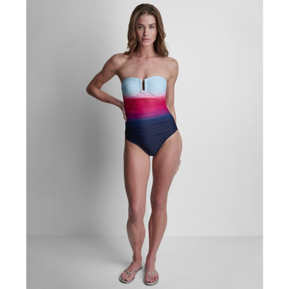 Dkny Women's Textured Shirred One-Piece Swimsuit