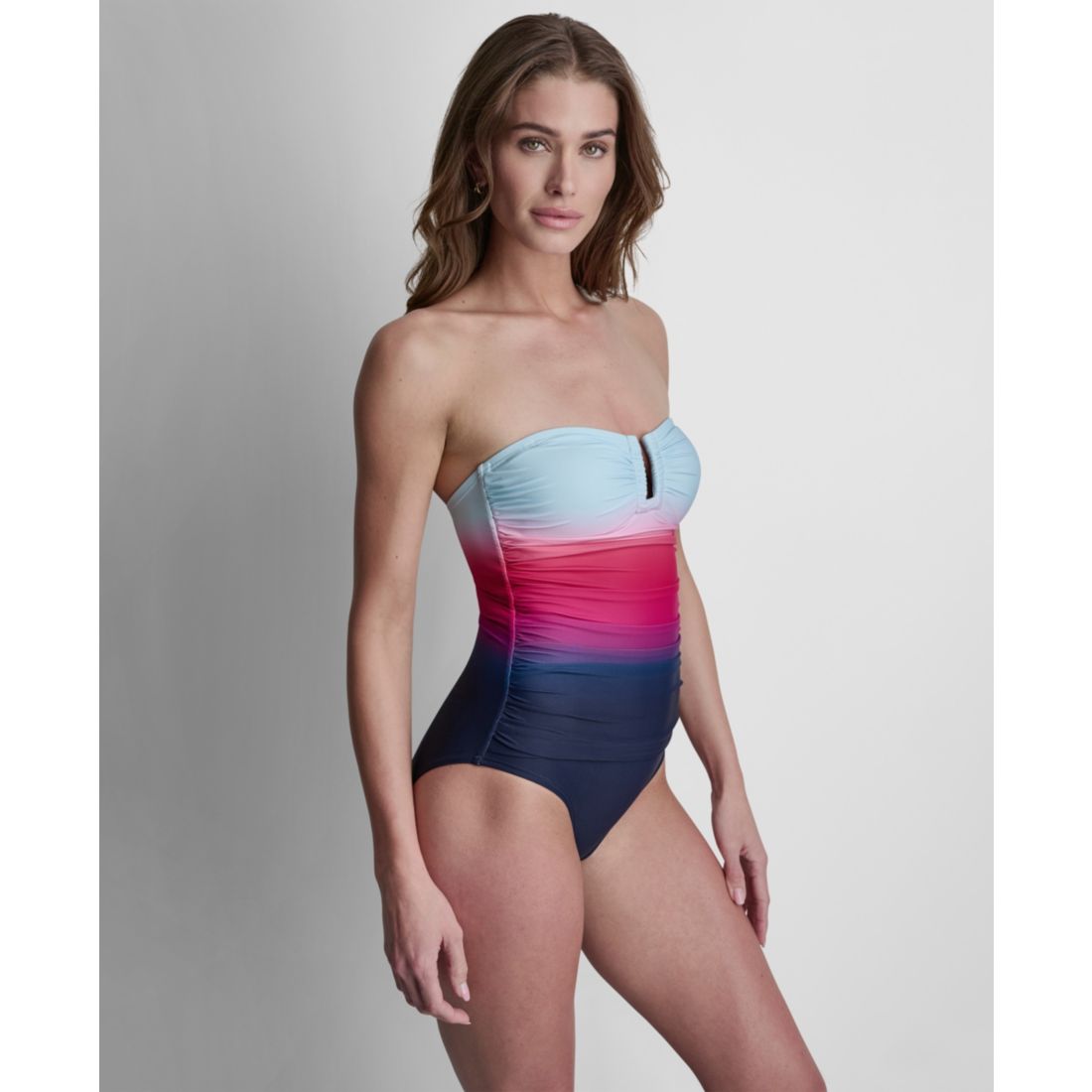 Dkny Women's Textured Shirred One-Piece Swimsuit