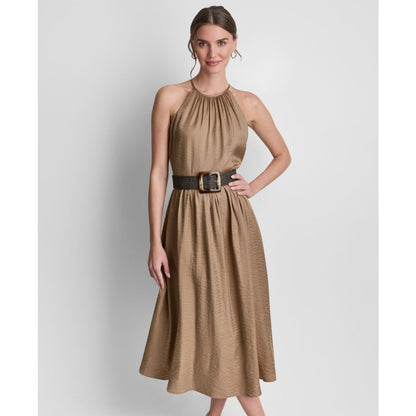 Dkny Women's Sleeveless Halter Midi Dress