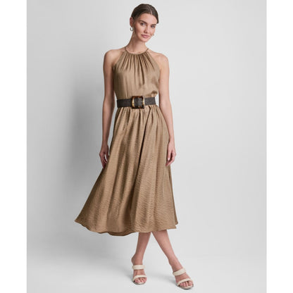 Dkny Women's Sleeveless Halter Midi Dress