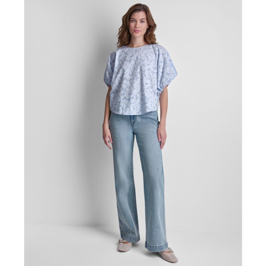 Dkny Jeans Petite Short-Sleeve Crew Neck Dolman T-Shirt