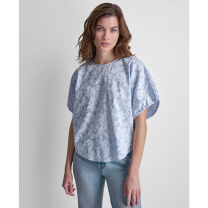 Dkny Jeans Petite Short-Sleeve Crew Neck Dolman T-Shirt