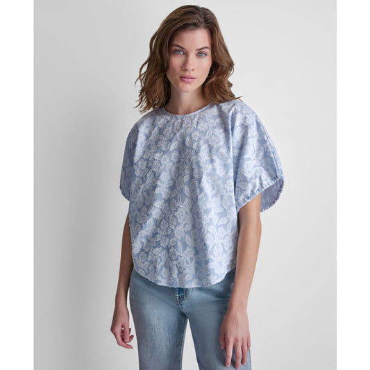 Dkny Jeans Petite Short-Sleeve Crew Neck Dolman T-Shirt